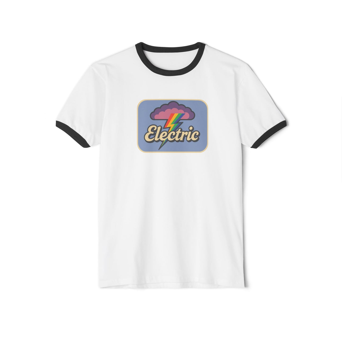 Electric Bolt Retro Ringer Tee (Unisex)