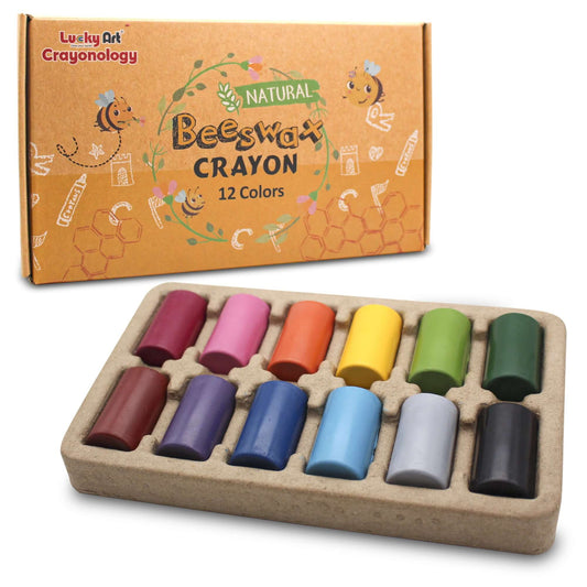 Natural Beeswax Crayons – 12 Colors