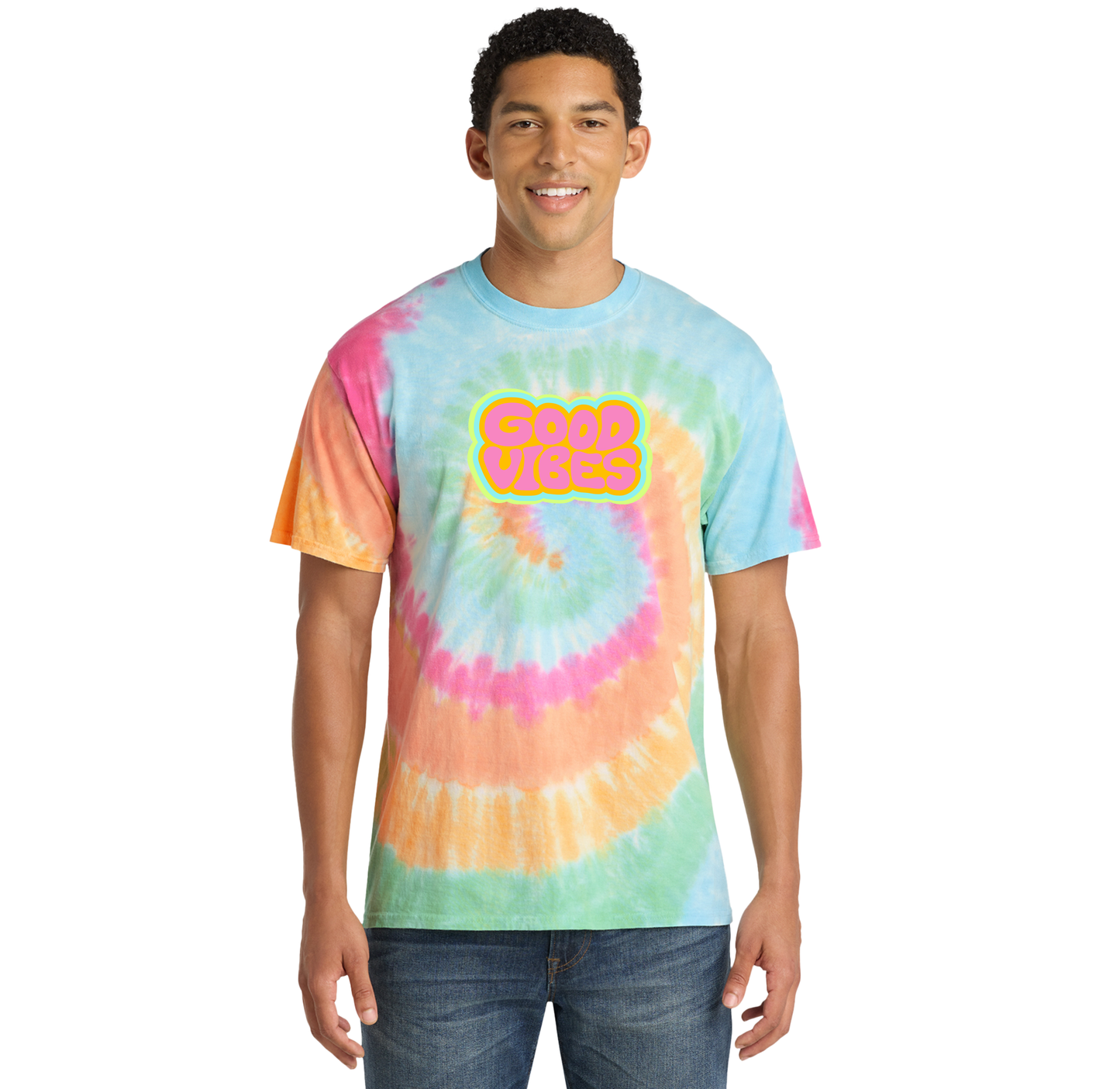 Good Vibes Men's Tie Dye Tee